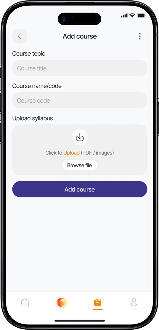 Add your courses